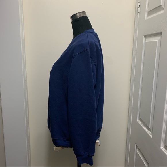 Penman 50% Cotton Comfy Minimalist Christmas SnowFlakes Sweater Sweatshirt Top - Picture 4 of 7